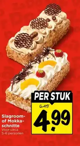 Vomar Voordeelmarkt Slagroom- of Mokka schnitte aanbieding