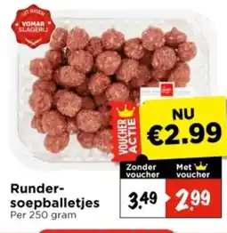 Vomar Voordeelmarkt Runder soepballetjes aanbieding