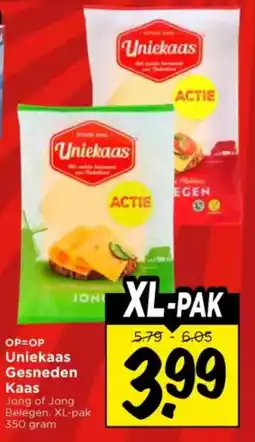 Vomar Voordeelmarkt Uniekaas Gesneden Kaas Jong aanbieding