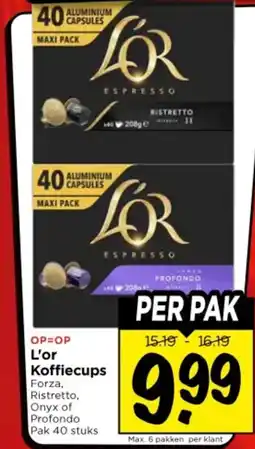 Vomar Voordeelmarkt L'or Koffiecups aanbieding