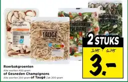 Vomar Voordeelmarkt Roerbakgroenten of Gesneden Champignonsof Taugé aanbieding