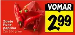 Vomar Voordeelmarkt Zoete Punt paprika aanbieding