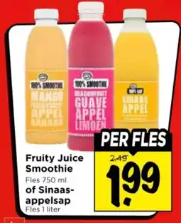 Vomar Voordeelmarkt Fruity Juice Smoothie of Sinaas appelsap aanbieding