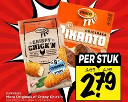 Vomar Voordeelmarkt Mora Originals of Crispy Chick'n aanbieding