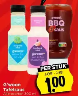 Vomar Voordeelmarkt T G'woon Tafelsaus aanbieding