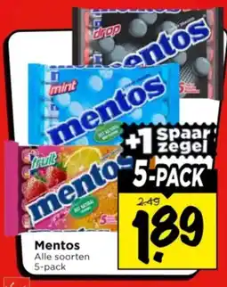 Vomar Voordeelmarkt Mentos aanbieding