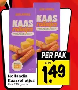 Vomar Voordeelmarkt Hollandia Kaasrolletjes aanbieding