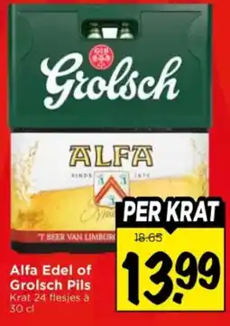 Vomar Voordeelmarkt Alfa Edel of Grolsch Pils aanbieding
