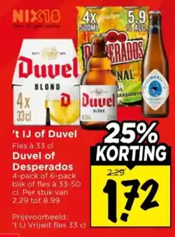 Vomar Voordeelmarkt 't IJ of Duvel Duvel of Desperados aanbieding