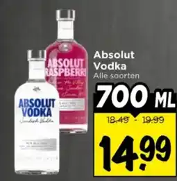 Vomar Voordeelmarkt Absolut Vodka aanbieding