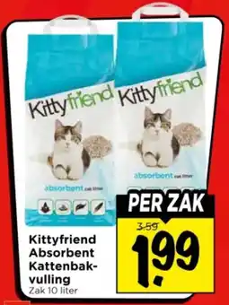 Vomar Voordeelmarkt Kittyfriend Absorbent Kattenbak vulling aanbieding