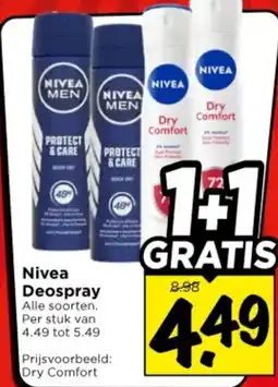 Vomar Voordeelmarkt Nivea Deospray aanbieding