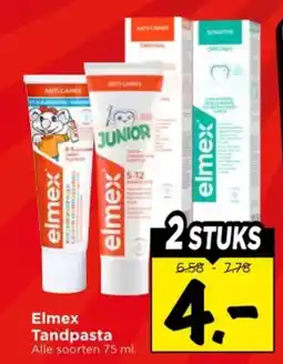 Vomar Voordeelmarkt Elmex Tandpasta aanbieding