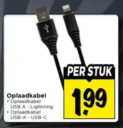 Vomar Voordeelmarkt Oplaadkabel aanbieding