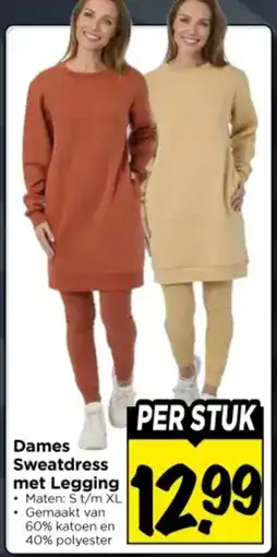 Vomar Voordeelmarkt Dames Sweatdress met Legging aanbieding