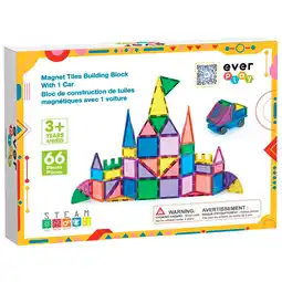 Kruidvat Magnet Tiles Building Block Magnetische Tegelset met Auto aanbieding