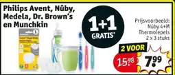 Kruidvat Philips Avent, Nûby, Medela, Dr. Brown's en Munchkin aanbieding