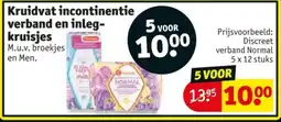 Kruidvat Kruidvat incontinentie verband en inleg kruisjes aanbieding