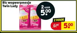 Kruidvat Bic wegwerpmesje Twin Lady aanbieding