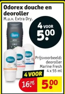 Kruidvat Odorex douche en deoroller aanbieding