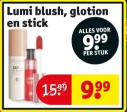 Kruidvat Lumi blush, glotion en stick aanbieding