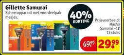 Kruidvat Gillette Samurai aanbieding