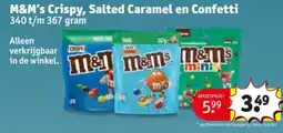 Kruidvat M&M's Crispy, Salted Caramel en Confetti aanbieding