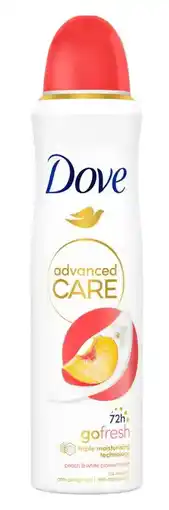 De Online Drogist Dove Advanced Care Go Fresh Peach Deospray aanbieding