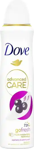 De Online Drogist Dove Advanced Care Go Fresh Açai Berry & Waterlily Deospray aanbieding