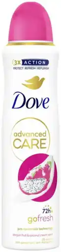 De Online Drogist Dove Advanced Care Go Fresh Dragon Fruit & Coco Deospray aanbieding