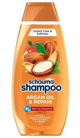 De Online Drogist Schauma Shampoo Arganolie & Repair 400ML aanbieding