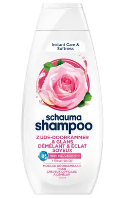 De Online Drogist Schauma Shampoo Zijde Doorkammer & Glans 400ML aanbieding