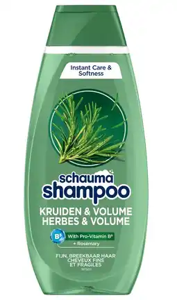 De Online Drogist Schauma Shampoo Kruiden & Volume 400ML aanbieding