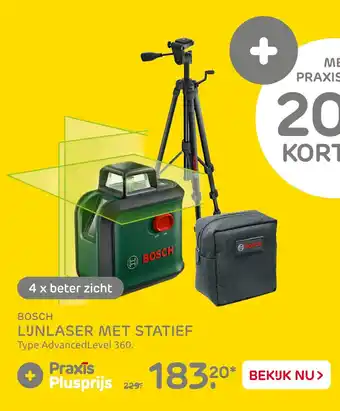 Praxis Bosch lunlaser met statief aanbieding