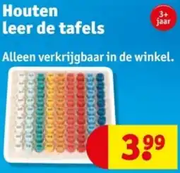 Kruidvat Houten leer de tafels aanbieding