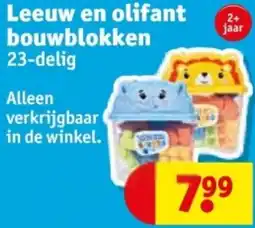 Kruidvat Leeuw en olifant bouwblokken aanbieding