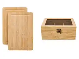 Lidl SILVERCREST Bamboe snijplanken of theedoos aanbieding