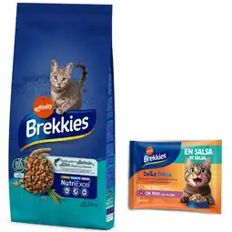 Zooplus 15 kg Brekkies droogvoer voor katten + 4 x 85 g Daily Delice Kip & Kalkoen natvoer gratis! - Vis aanbieding