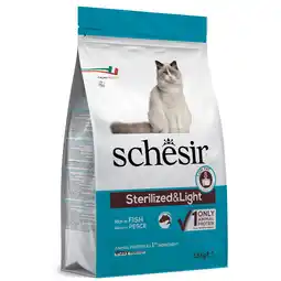 Zooplus 1,5kg Sterilized & Light met Vis Schesir Kattenvoer aanbieding