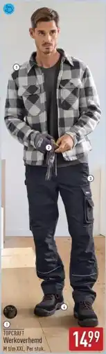 ALDI Topcraft werkoverhemd aanbieding