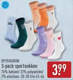 ALDI Up2fashion 3-pack sportsokken aanbieding