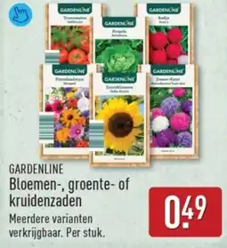 ALDI Gardenline Bloemen, groente of kruidenzaden aanbieding