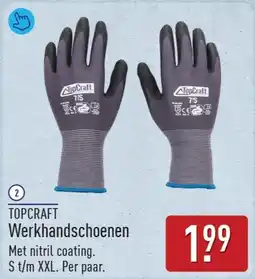 ALDI Topcraft Werkhandschoenen aanbieding