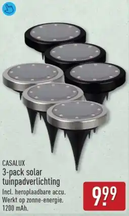 ALDI Casalux 3-pack solar tuinpadverlichting aanbieding