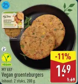 ALDI My Vay Vegan Groenteburgers aanbieding