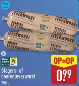 ALDI Slagers of boerenleverworst aanbieding