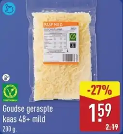 ALDI Goudse Geraspte kaas 48+ mild aanbieding