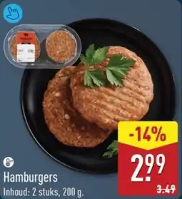 ALDI Hamburgers aanbieding