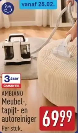 ALDI Ambiano Meubel, tapijt en Autoreiniger aanbieding