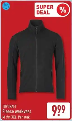 ALDI Topcraft fleece werkvest aanbieding
